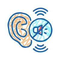 hearing loss icon doodle illustration vector