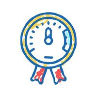 project execution on time icon doodle illustration vector