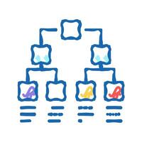 plan hierarchy color icon color illustration vector