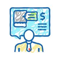 advising clients on regulatory issues icon doodle illustration vector