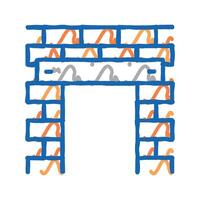 lintel building structure icon doodle illustration vector