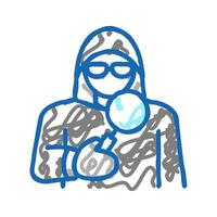 covert operations icon doodle illustration vector