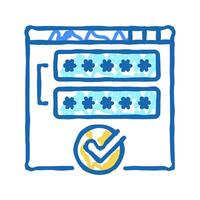 access password accepted icon doodle illustration vector