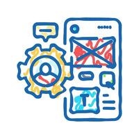 user centered design ucd icon doodle illustration vector