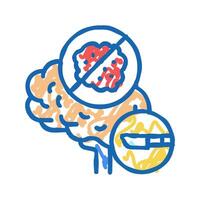 brain tumor surgery icon doodle illustration vector