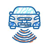 automobile sensor icon doodle illustration vector