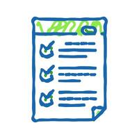 checklist list icon doodle illustration vector