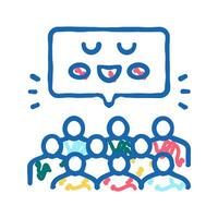 group activities and events in children library icon doodle illustration vector