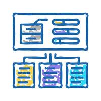 testing system icon doodle illustration vector