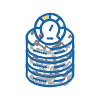 database performance icon doodle illustration vector