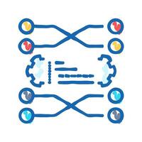 sorting algorithm icon doodle illustration vector
