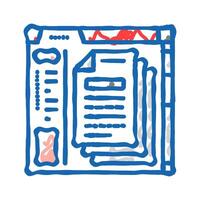 api documentation technical writer icon doodle illustration vector