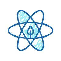 atom ecosystem icon doodle illustration vector