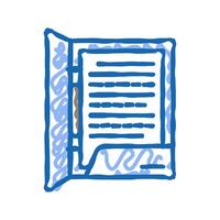 office document file icon doodle illustration vector