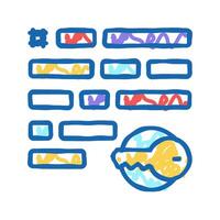 keywording keys for search social page image icon doodle illustration vector