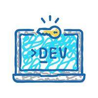 development computer software icon doodle illustration vector