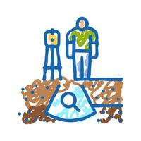 geotechnical study mining icon doodle illustration vector