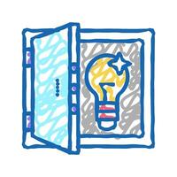 idea for resolve problem icon doodle illustration vector