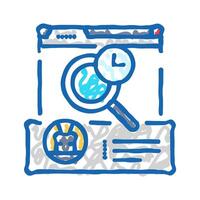 crawling budget seo icon doodle illustration vector