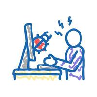 sysadmin fixing debug icon doodle illustration vector