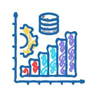 performance tuning database icon doodle illustration vector