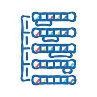 selection sort algorithm icon doodle illustration vector