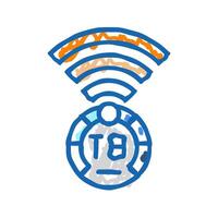terabyte internet speed future technology icon doodle illustration vector
