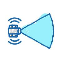 lidar sensors autonomous delivery icon doodle illustration vector