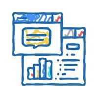 tasks hierarchy digital processing icon doodle illustration vector