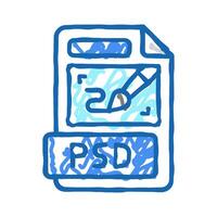 file format document icon doodle illustration vector