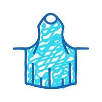 apron ppe protective equipment icon doodle illustration vector