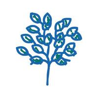 sakaki tree branch shintoism icon doodle illustration vector