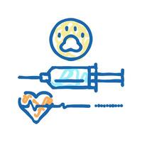 euthanasia pet icon doodle illustration vector