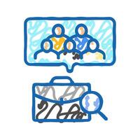 group interview interview job icon doodle illustration vector