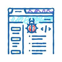 virus coding development icon doodle illustration vector