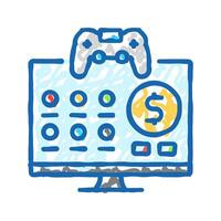 monetization game development icon doodle illustration vector