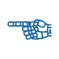 pointer robot hand gesture icon doodle illustration vector