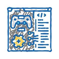 programming game development icon doodle illustration vector