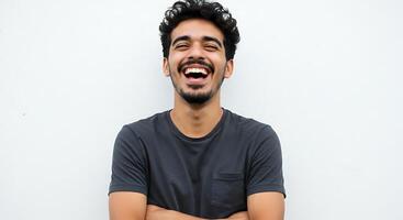 A man with a smile on his face photo