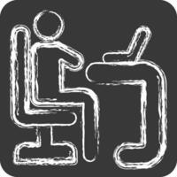Icon Learner. related to Development symbol. chalk Style vector