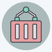 Icon Container. related to Industry symbol. color mate style. design editable vector