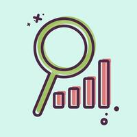 Icon Market Analysis. related to Development symbol. MBE style vector
