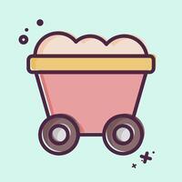 Icon Coal. related to Industry symbol. MBE style. design editable vector