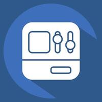 Icon Dashboard. related to Industry symbol. long shadow style. design editable vector