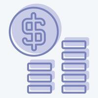 Icon Revenue. related to Development symbol. two tone style vector