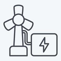 Icon Renewable Energy. related to Industry symbol. line style. design editable vector