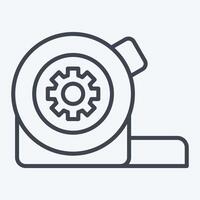 Icon Measure Tape. related to Repair Tools symbol. line style. design editable vector