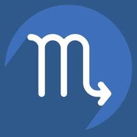 Icon Scorpio. related to Astrology symbol. long shadow style. design editable vector