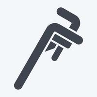 Icon Pipe Wrench. related to Repair Tools symbol. glyph style. design editable vector