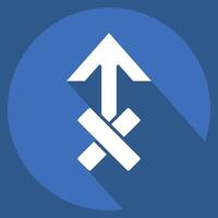 Icon Zeus. related to Astrology symbol. long shadow style. design editable vector
